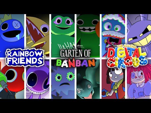 ALL Transformation of Rainbow Friends, Garten of banban and The amazing digital Circus 2023 COMP