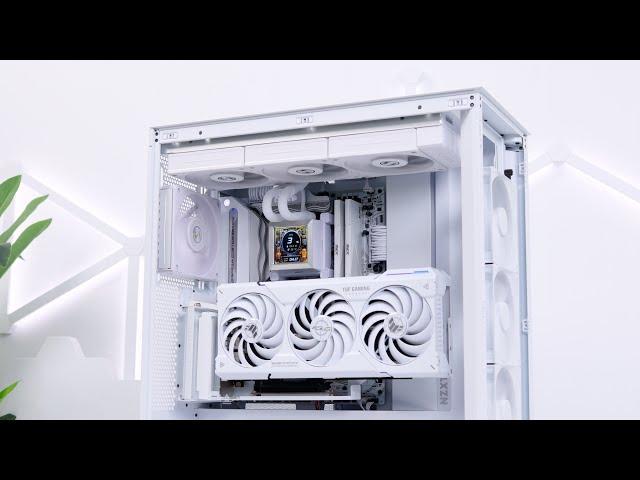 Disappearing AIO Tubes | Lian Li Hydroshift LCD 360 & Edge Series PSU | NZXT H7 Flow  Build