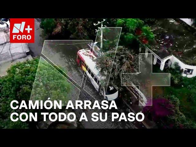 Camión sin frenos provoca incendio en Chimalhuacán, Edomex - Expreso de la Mañana