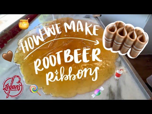 How We Make: Rootbeer Ribbon Candy the Old Fashion Way by Hand // Logan's Candies