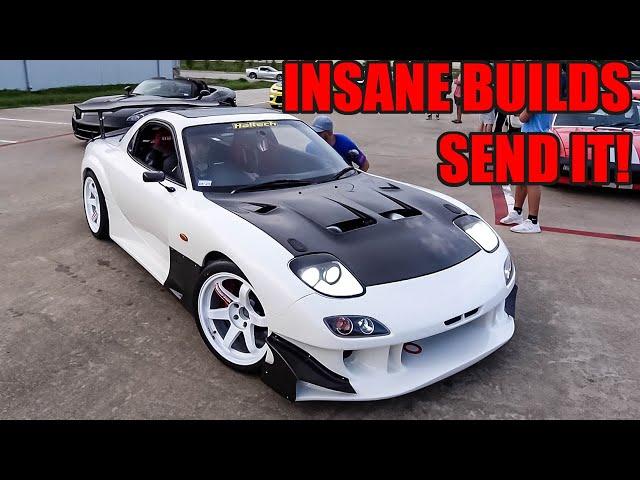 MODIFIED JDM vs. MUSCLE CARS SEND IT IN FRONT OF COPS Leaving Cars and Coffee!