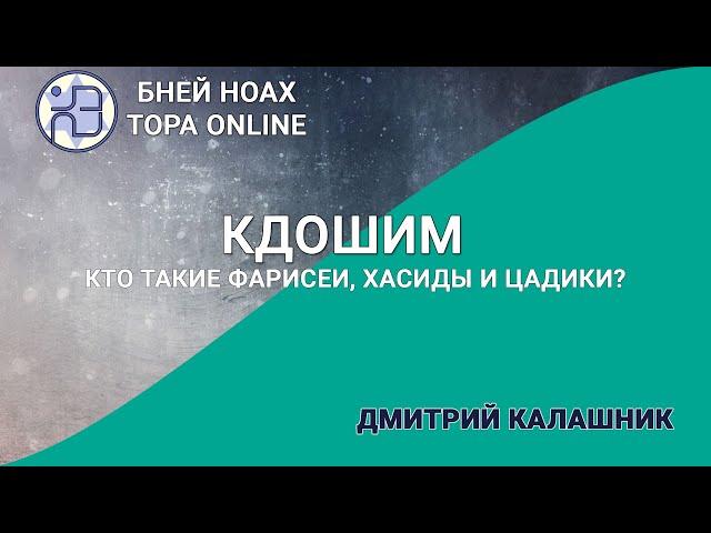 Кто такие фарисеи, хасиды и цадики? Недельная глава Кдошим