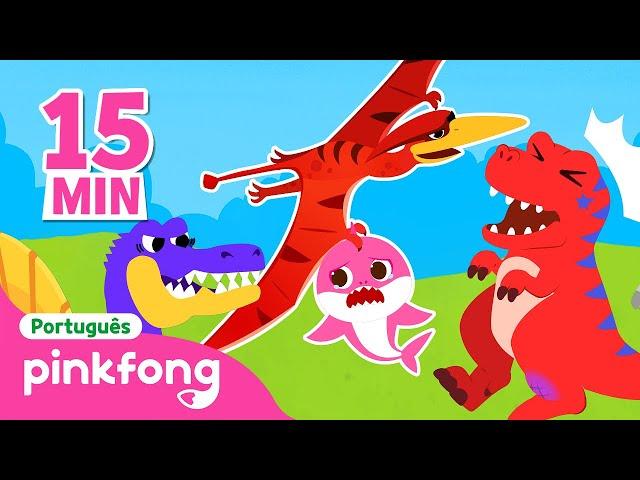 Esconde-Esconde com T-Rex | +Compilação | Pinkfong, Bebê Tubarão! Canções para Crianças