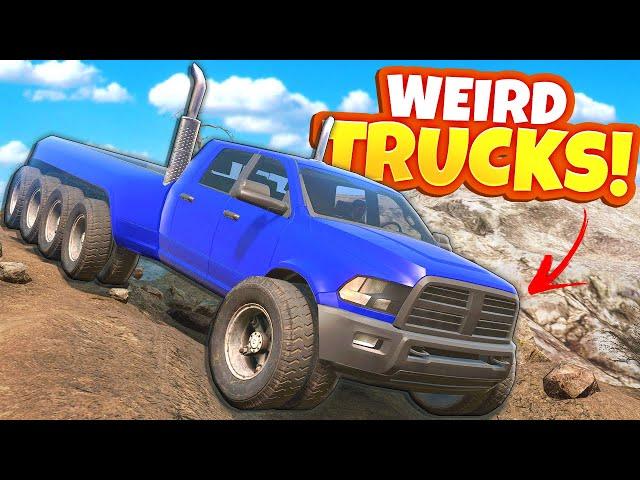 We Climbed Mountains in WEIRD TRUCKS in Snowrunner Mods!