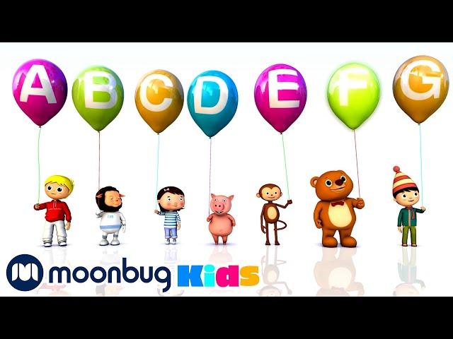 Learn - ABC Balloons - Little Baby Bum! | ABC 123 Moonbug Kids | Fun Cartoons | Learning Rhymes