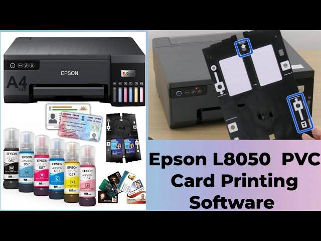 how Epson L8050 PVC Card Printing|| using PVC card printing Software Directly Form PDF [2024] #best