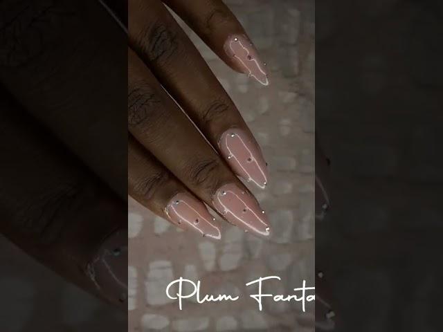 poly gel nails with bling. #polygel #nails #blingnails #pinknails #beginnernailtech