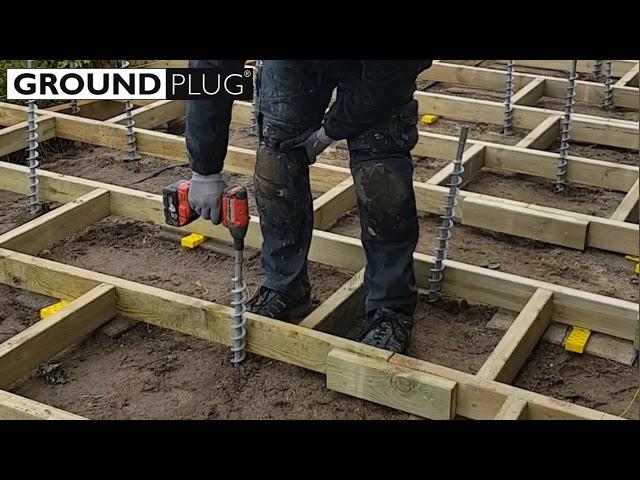 No-dig, No-pour deck footings from GroundPlug® Easy Mounting System™