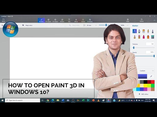 How to open paint 3d in windows 10?