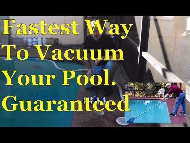 Fastest Easy Way To Sweep & Vacuum Swimming Pool | Dirt & Algae