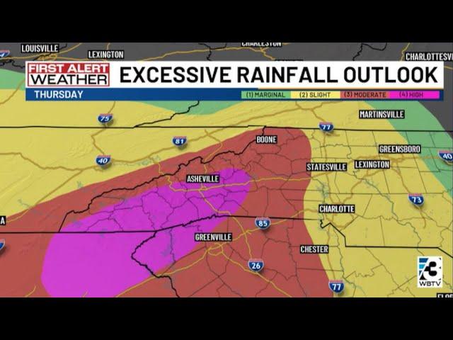 Flood watches active across Charlotte area with Helene approaching