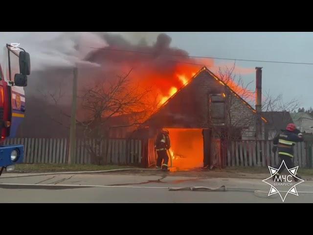 Вороново, пожар в гараже