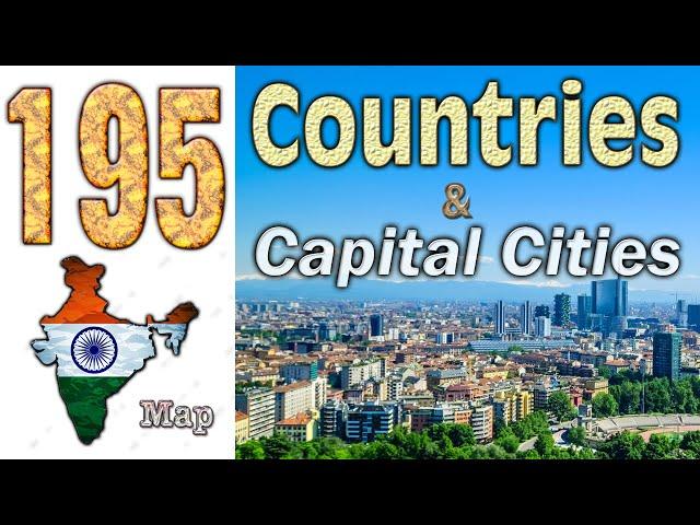 195 Country Name and Capital Name list | Countries and Capital | General Knowledge | All Country Map