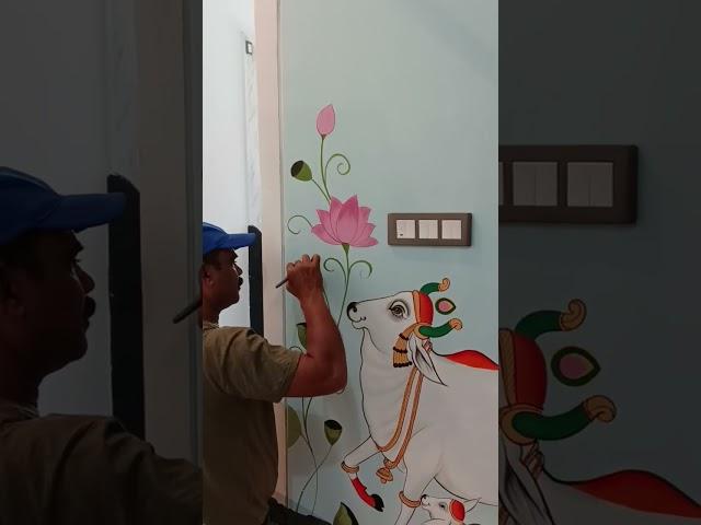 Pichwai Cow art & Kamal Talai wall Art by Bilal khan #pichwaiart #pichwaipainting