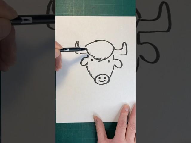 How to Draw a Cute Yak with Numbers (5)