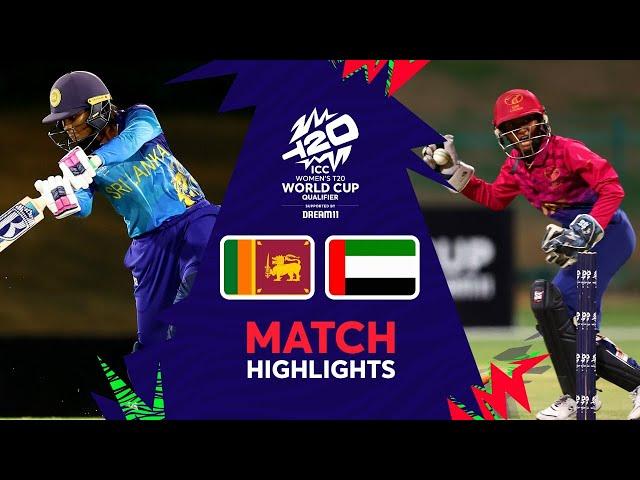 Sri Lanka v UAE | Semi-final 2 | Match Highlights | Women’s T20WC Qualifier 2024