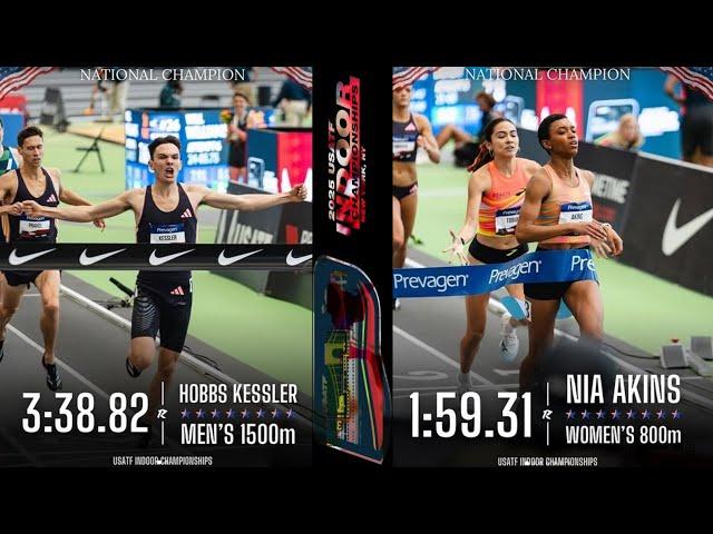 USATF Indoor Championships 2025  | Men's 1500M Final & Women's 800M Final | BenFieldTrackandField 