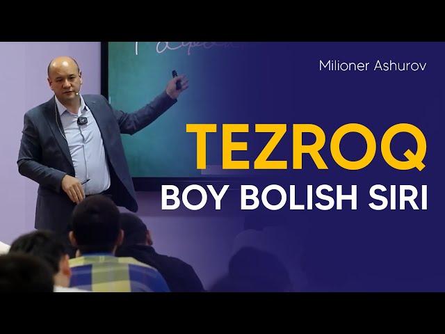 Tezroq boy bo'lishning siri | Moliyaviy erkinlik