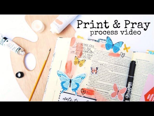 Print & Pray Bible Journaling Process | Less Striving