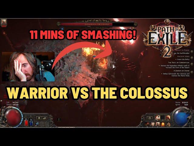 PATH OF EXILE 2 ELEMENTALIST WARRIOR TOTEM GAMEPLAY vs THE COLOSSUS... 11 Mins of BOSS FIGHT WTF