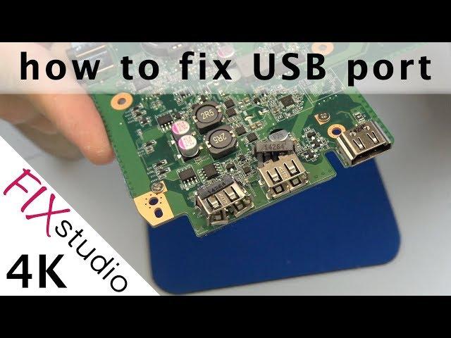 Notebook USB socket - repair guide [4K]