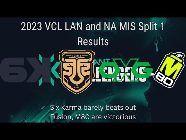 2023 VCL LAN and NA MIS Split 1 Results