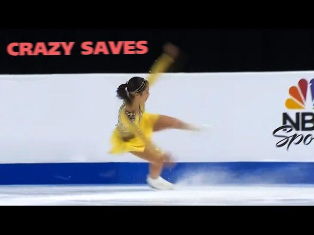 Craziest Saves & Almost Fall Off Moments in Figure Skating #4