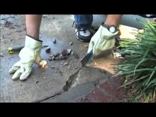 Repairing Large Cracks In Cement With Fast Setting Cement Patcher