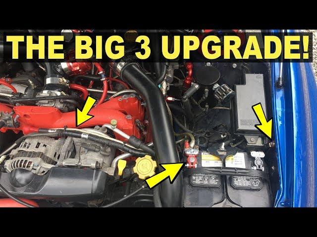 Adding the BIG 3 Upgrade To The WRX! (More like "little" 3)