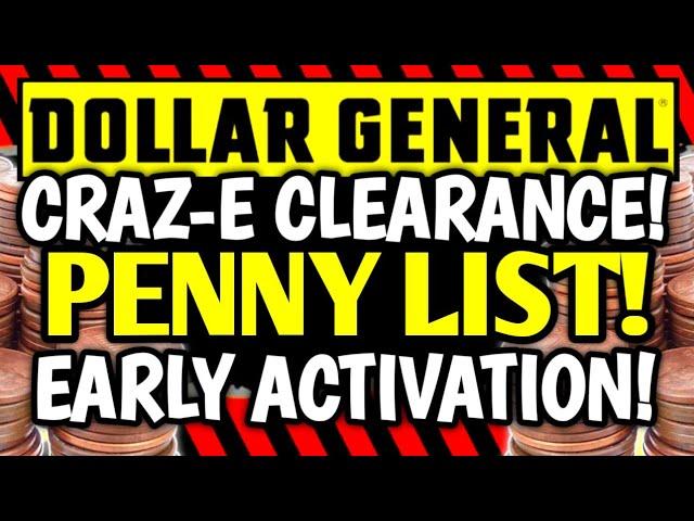 PENNY LIST & CLEARANCE! EARLY ACTIVATION! DOLLAR GENERAL COUPONING & PENNY SHOPPING!