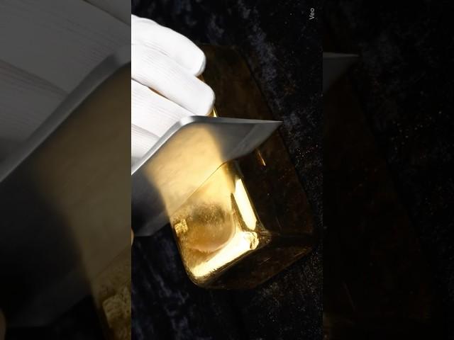 Cutting gold! #asmr #asmrsounds #ai