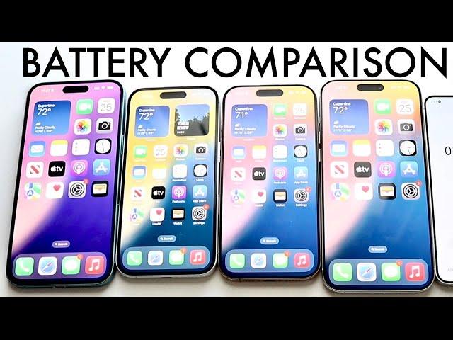 iPhone 16 Vs iPhone 16 Plus Vs iPhone 16 Pro Vs iPhone 16 Pro Max Battery Life Comparison!