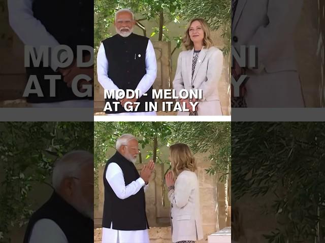 Meloni meets Modi: PM Modi Meets Meloni At G7 In Italy | Giorgia Meloni | G7 Summit #shorts #melodi