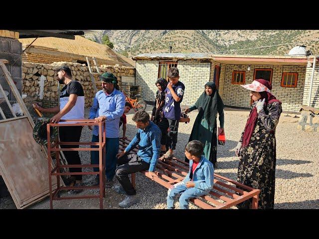 🪳🪱Transformation in the villagehouse.Tahmoures and Shirvan put iron shelves in the storage room