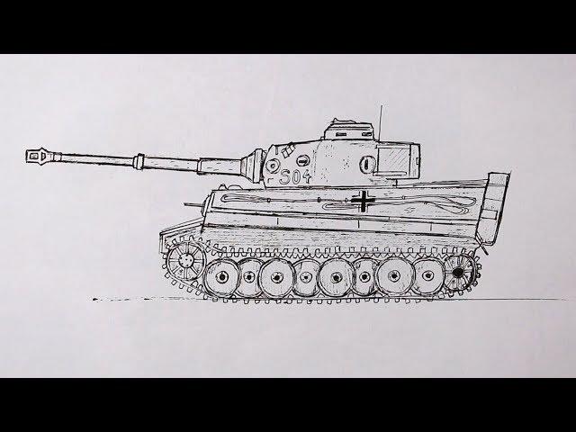 How to Draw a Tiger Tank