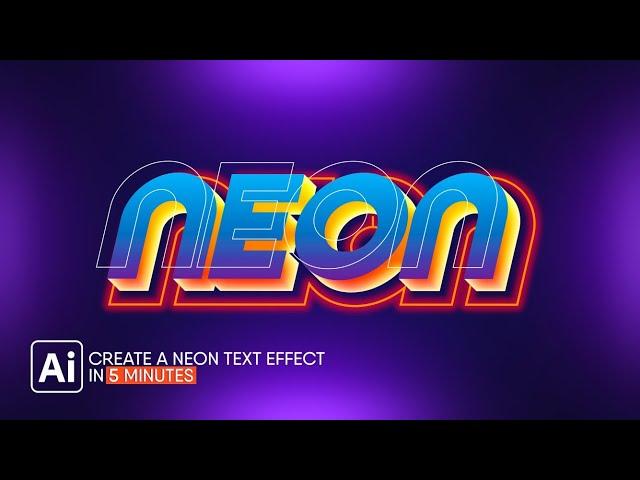 How to Create Neon Text Effect with Adobe Illustrator