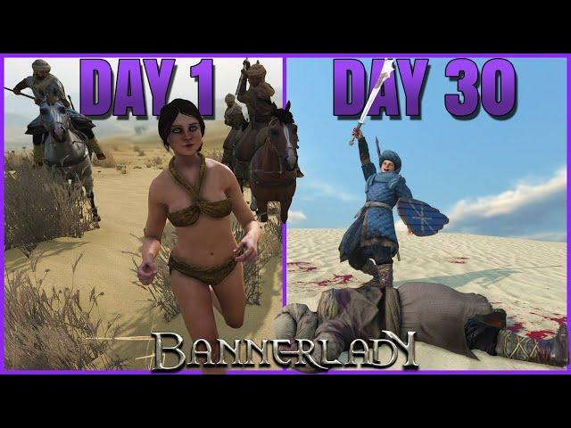 I Survived 30 days as a Desert Bandit in BANNERLORD // Rock Bottom Challenge Part 1