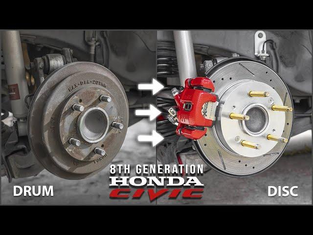 Converting Rear Drum Brakes to Disc Brakes on an 8th Gen Honda Civic (2006-2011)