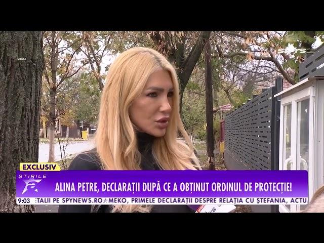 Alina Petre, declarații după ce a obținut ordinul de protecție