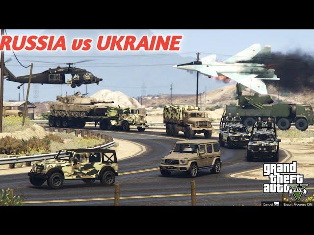 Russia vs Ukraine War | Ukrainian Army Convoy Destroyed by Russia - GTA 5