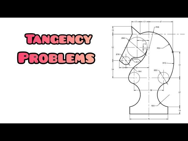 Tangency problems in / Technical drawing / Engineering drawing