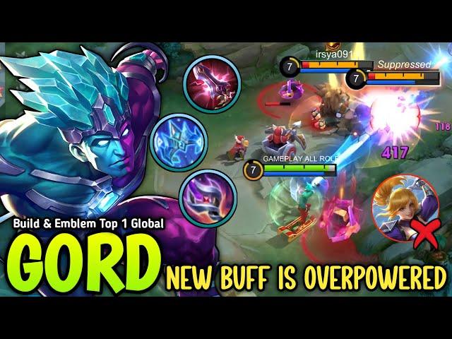 100% FULL POWER!! GORD NEW 1 SHOT BUILD FOR BUFFED IS FINALLY HERE  - BUILD TOP 1 GLOBAL GORD