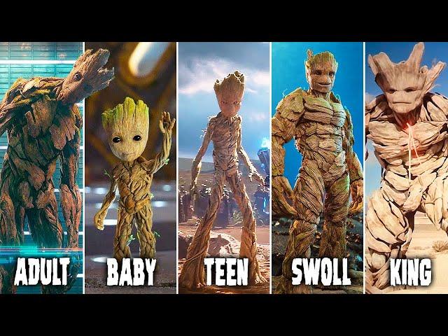 Groot's Evolution in the MCU (2014-2023) Guardians of the Galaxy