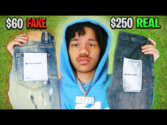 $60 FAKE VS $250 REAL PURPLE BRAND JEANS