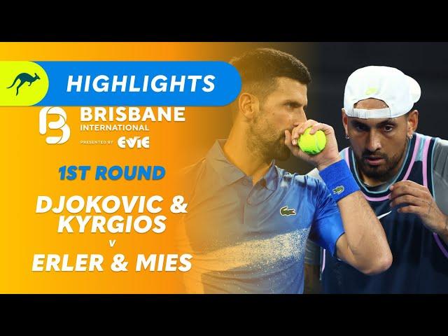 Djokovic & Kyrgios v Erler & Mies - Brisbane International Highlights | Wide World of Sports