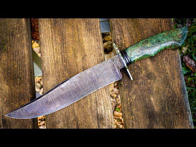 Making a Damascus Bowie Knife for the Bowie Challenge