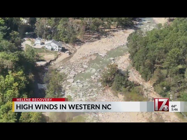 High winds in western North Carolina