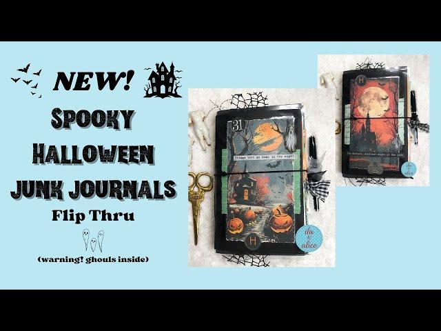 Spooky Halloween Junk Journals Filled with Fun & Spooky Halloween Ephemera #junkjournals