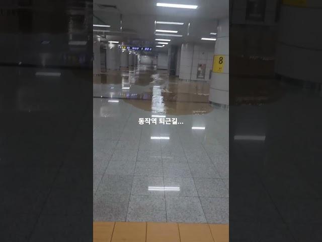 퇴근길 재난영화찍음