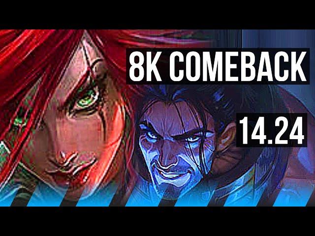 KATARINA vs SYLAS (MID) | 8k comeback, 56k DMG | KR Master | 14.24